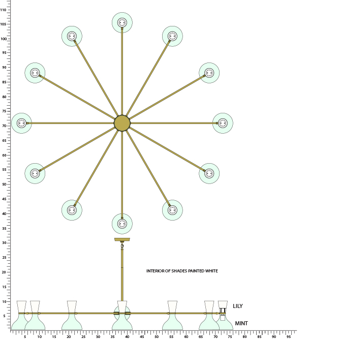 Robert Abbey CLARE CHANDELIER Style #MN12LY