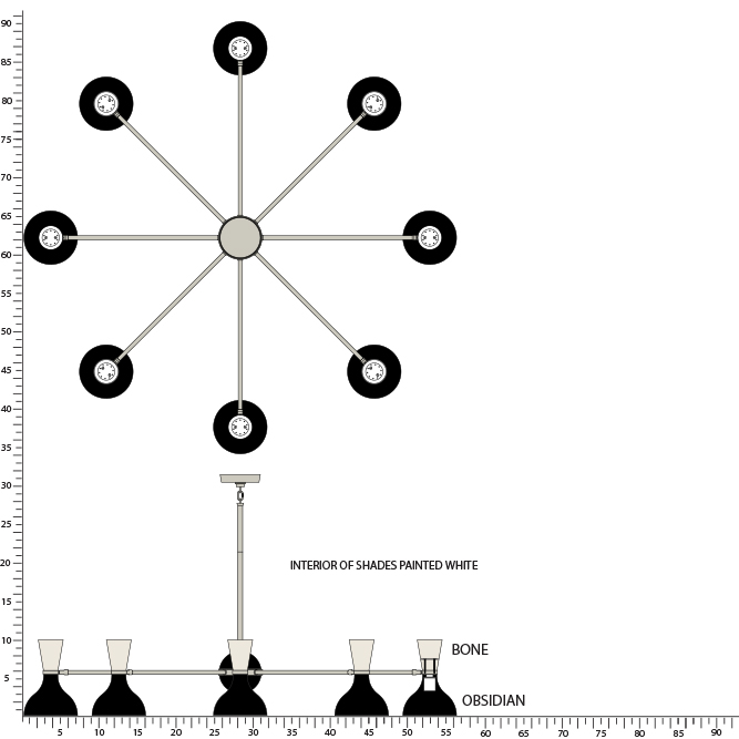 Robert Abbey CLARE CHANDELIER Style #OS09BN